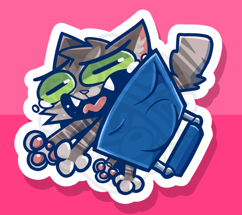 Panini Press'd Cat (4'' Sticker)