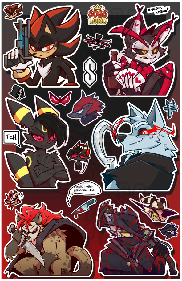'E D G E L O R D S' JUMBO 11x17in Sticker Sheet