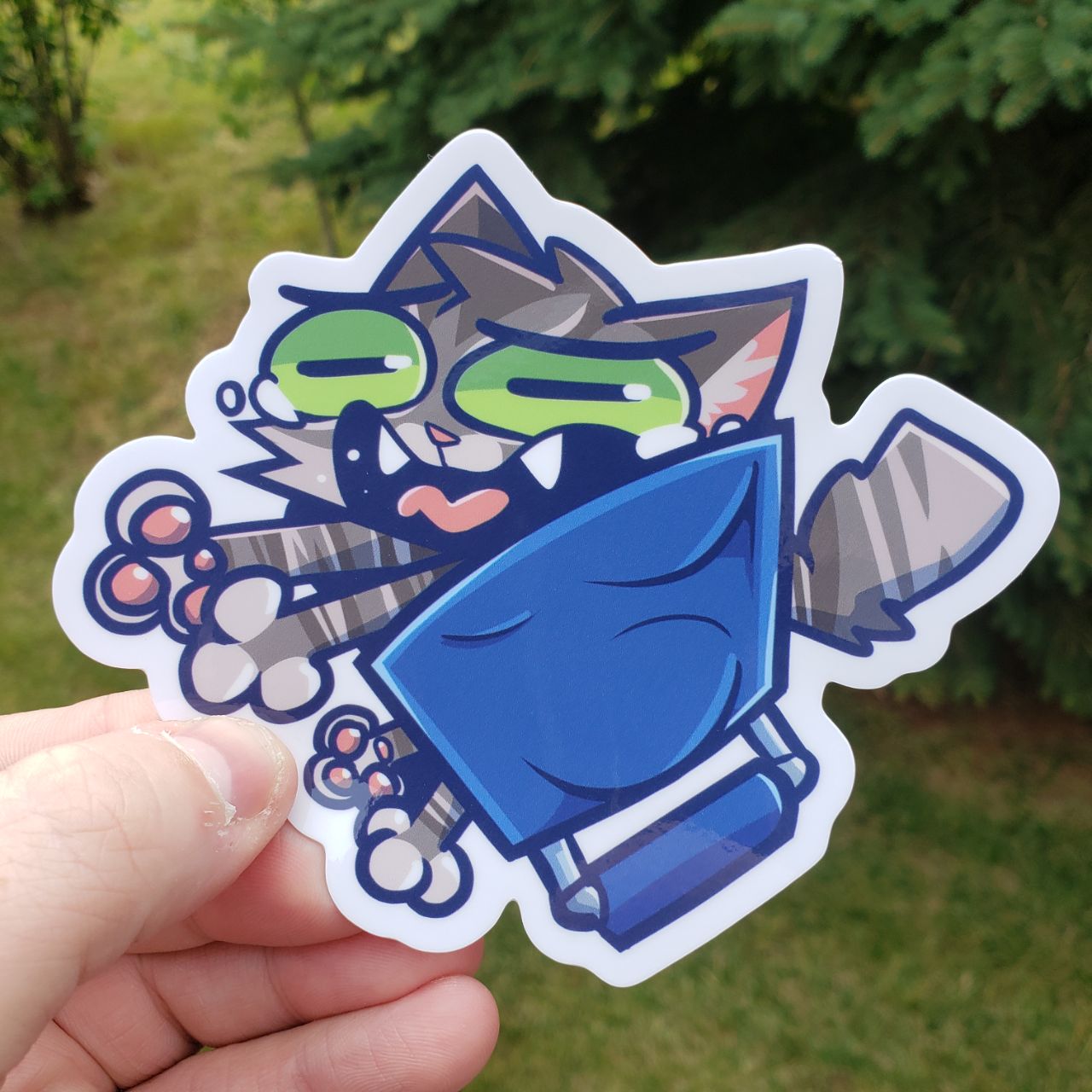 Panini Press'd Cat (4'' Sticker)